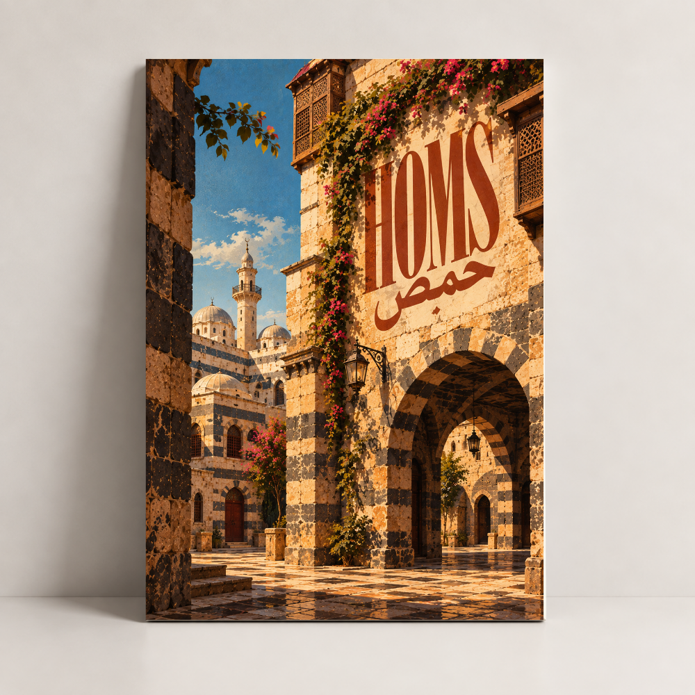 Homs Courtyard Syria canvas art by BornArab Studio