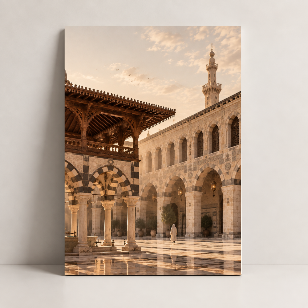 Courtyard of the Umayyads Syria canvas art by BornArab Studio