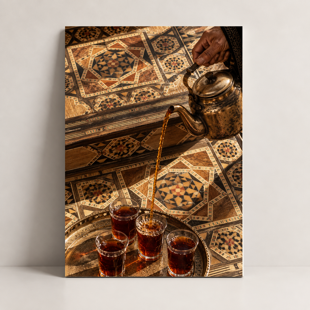 Tea on the Brocade Syria canvas art by BornArab Studio
