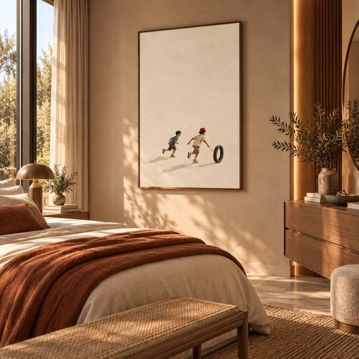 After School Egyptian wall art displayed in a modern interior