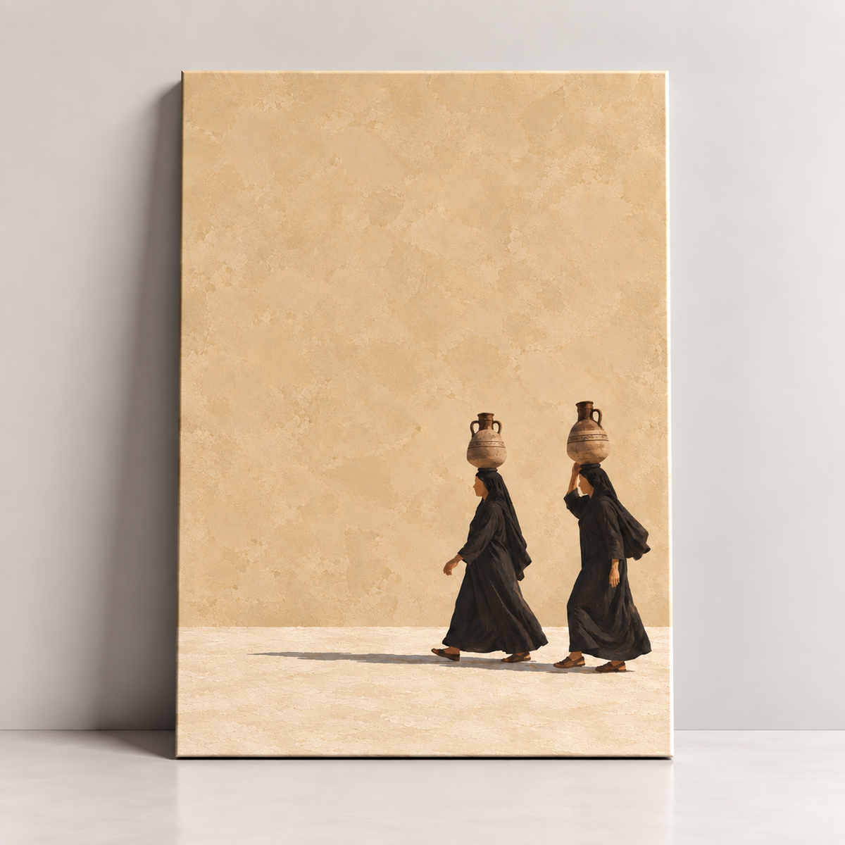 The Water Carriers traditional Egyptian women canvas art by BornArab Studio