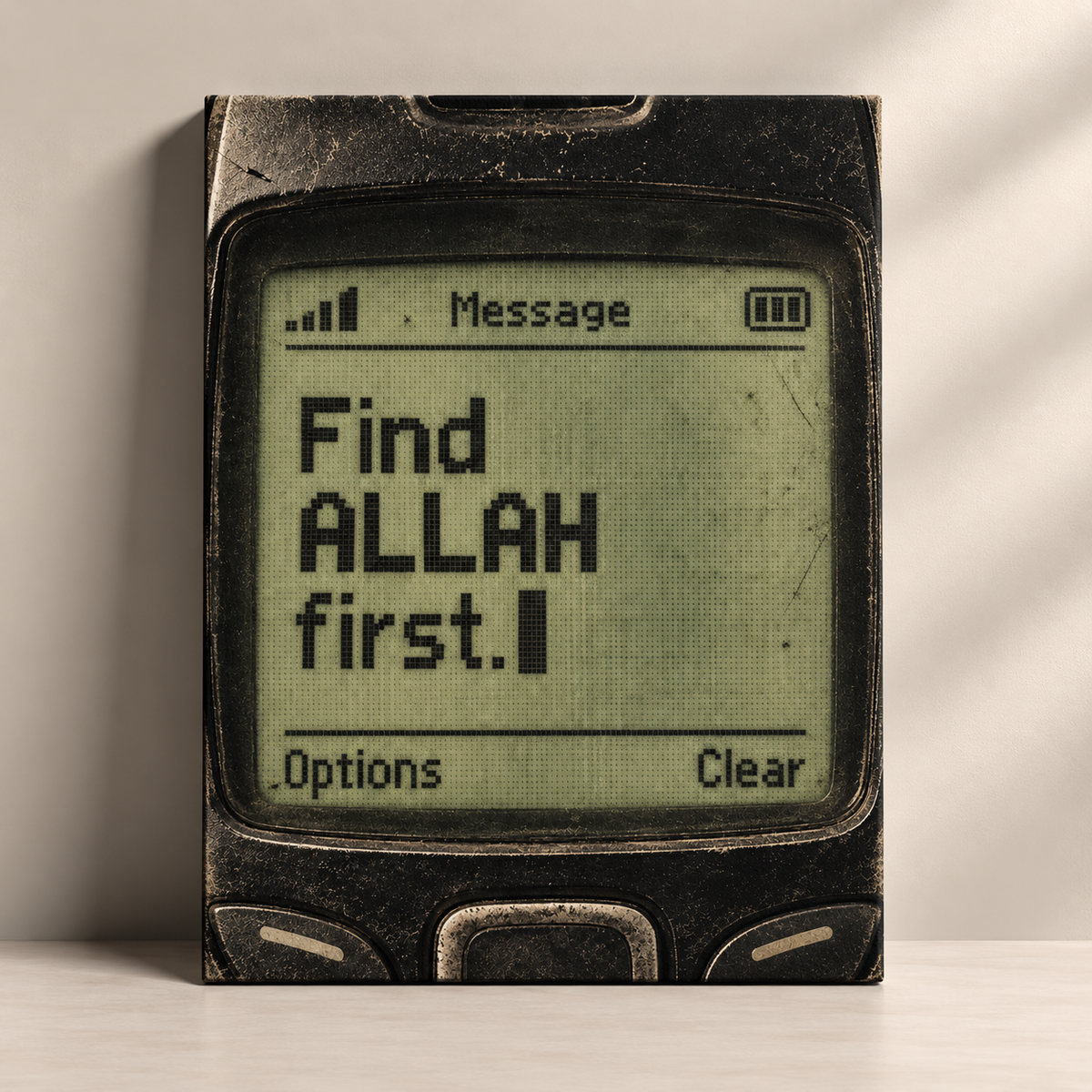 Find Allah First contemporary Islamic canvas art by BornArab Studio