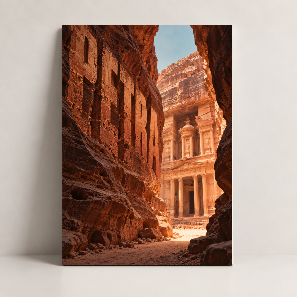 The Siq of Petra Jordan canvas art by BornArab Studio