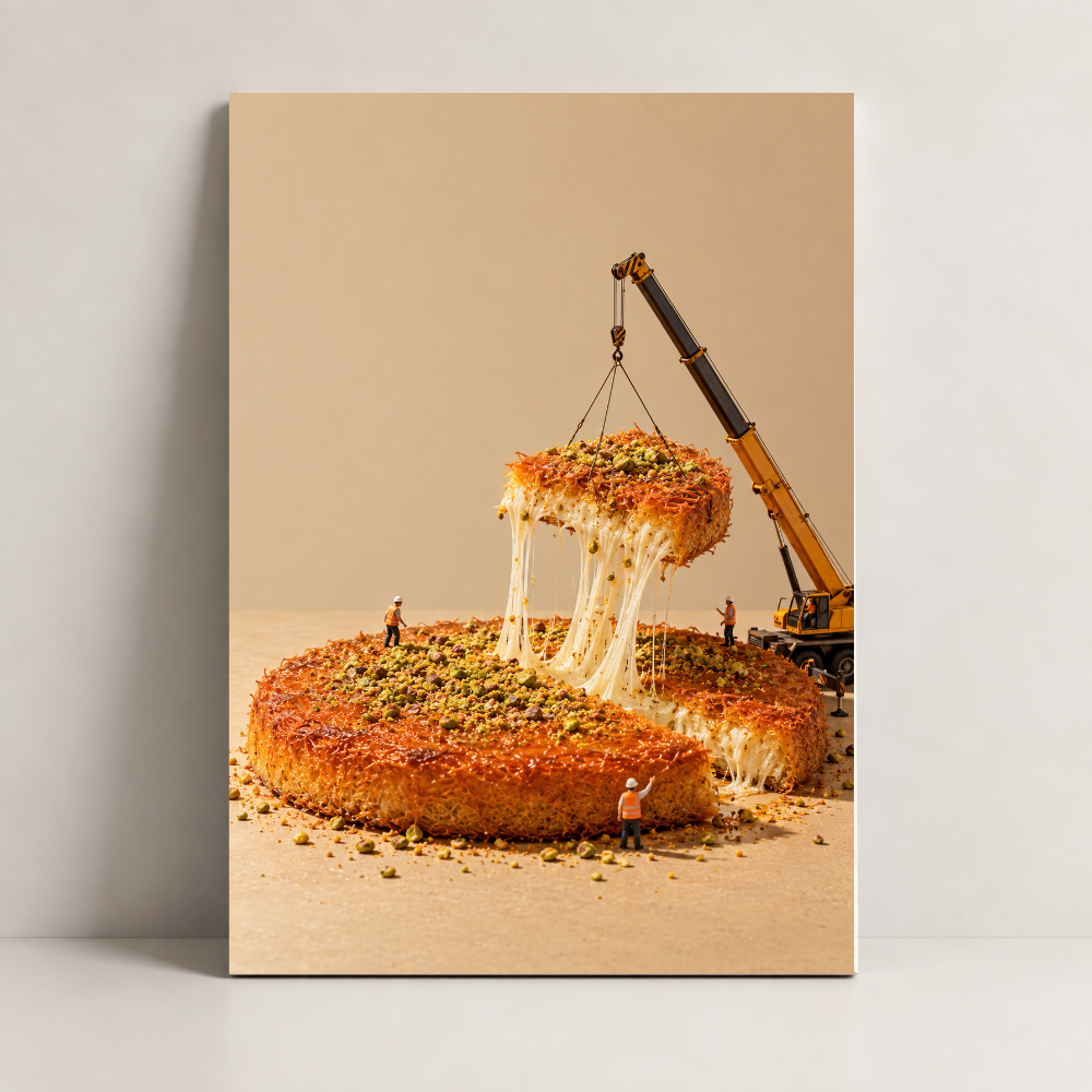 Building the Mansaf Jordan canvas art by BornArab Studio
