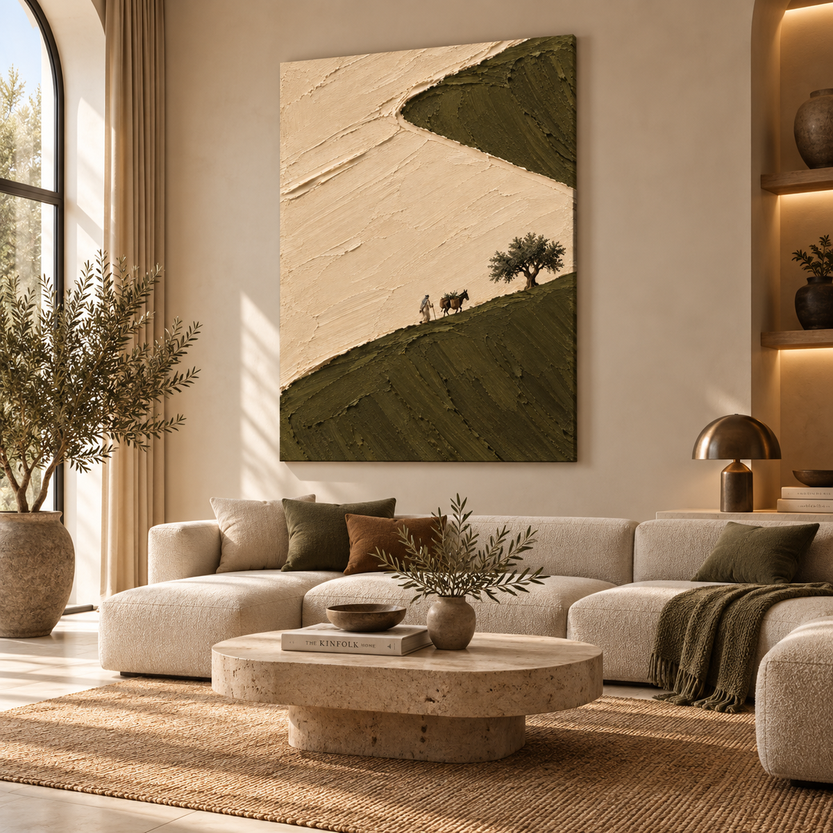 The Olive Road Palestinian landscape canvas art by BornArab Studio